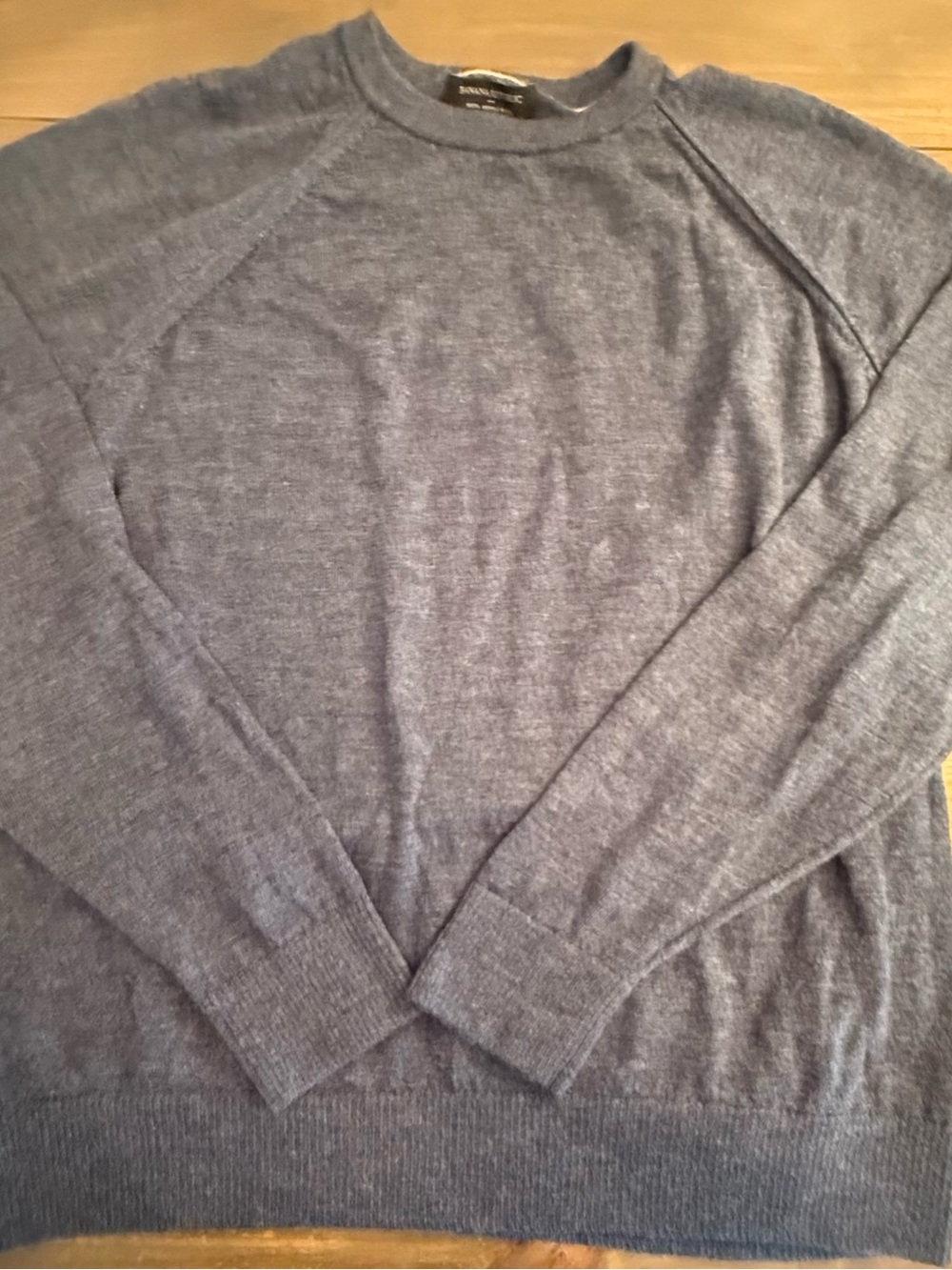 Banana Republic Women's Heather Blue Crewneck Sweater
